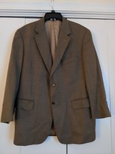 Evan Picone Filenes MEN'S Sport Jacket BLACK/GRAY - TWEED Two Button 44R