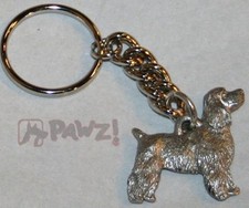 COCKER SPANIEL Pet Dog Pewter Keychain Key Chain Ring Fob
