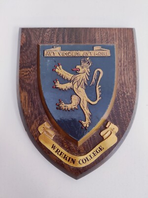 Holz Wrekin College Internat Plakette Schild Wappen