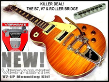 Bigsby B7, Vibramate V7 6" Roller Bridge fits USA Gibson Les Paul guitars