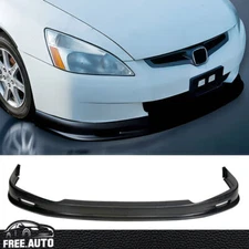 Fits 03-05 Honda Accord Sedan Front Bumper Lip Spoiler Unpainted Mugen Style PP