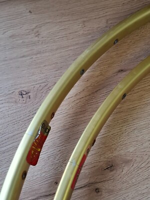 Paire De Jantes Mavic OR 10 700C 28 Trous – Or – Vélo Rétro NOS