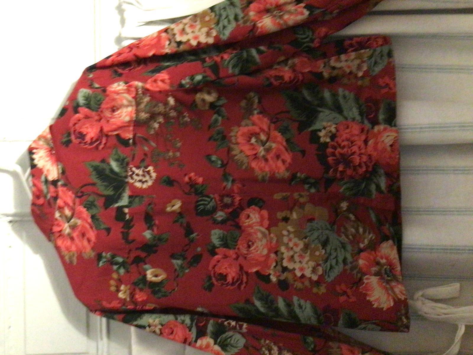 Appleseeds Denim Jacket with florals in Red Size Petite Large eBay