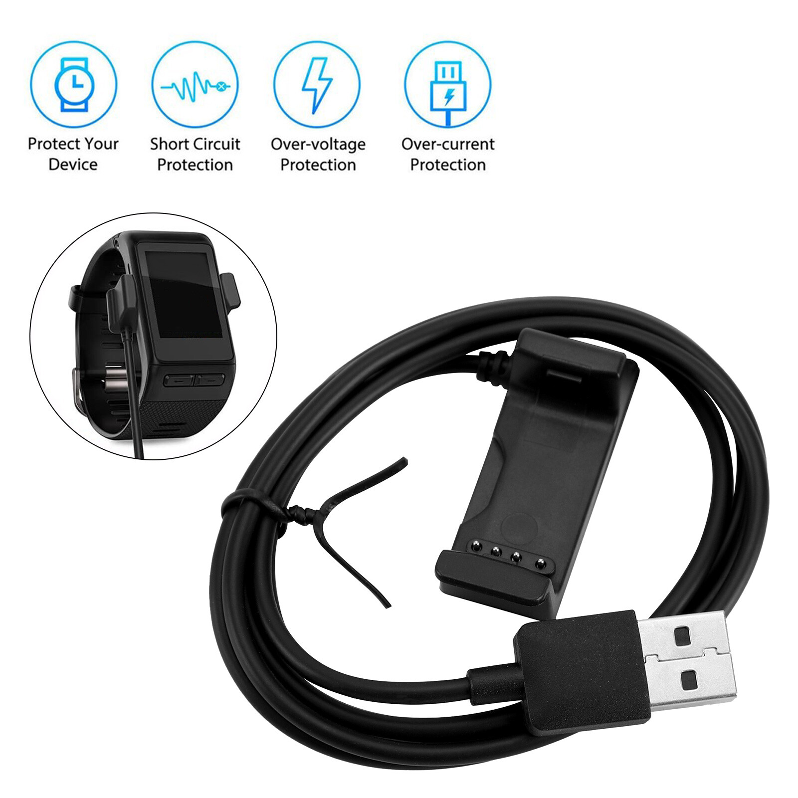 USB Charging Cradle Dock Cable Fit for Garmin Vivoactive HR GPS Vivosmart