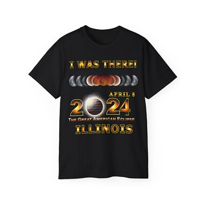 Classic - Total Eclipse - 2024 - I was There w Yellow Outline - ILLINOIS