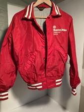 VTG Pla-Jac Dunbrooke Men’s 40-M-42 USA Made Red Bomber Jacket Bank Ohio