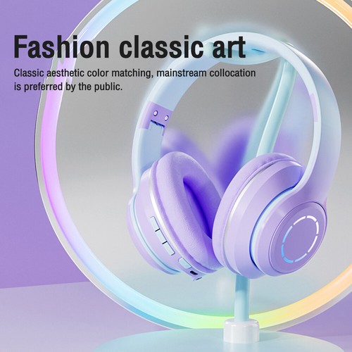 Niños Niñas Auriculares Inalámbricos Bluetooth 5.2 Auriculares Luces LED Auriculares Regalo - Imagen 11 de 27