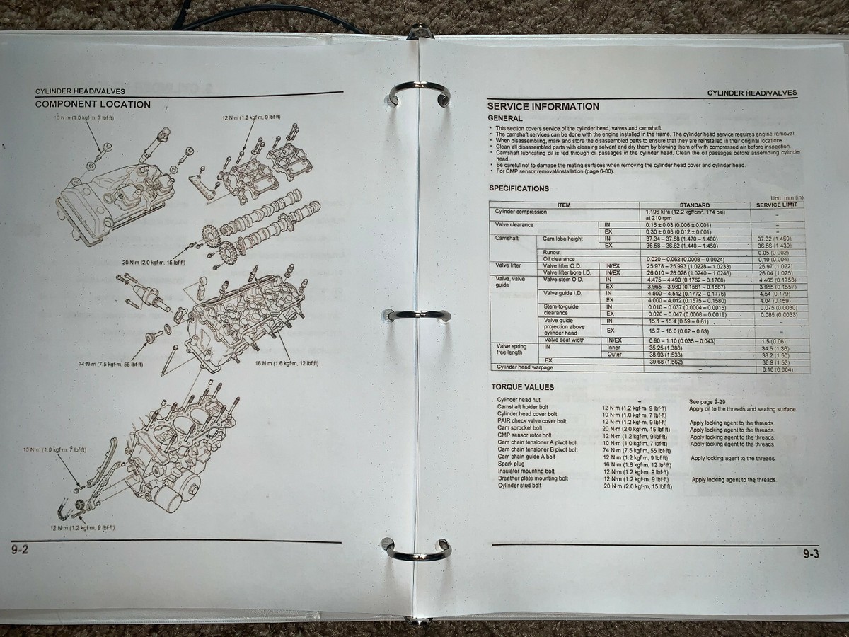 1999-2003 Honda CBR1100XX Super Blackbird service workshop manual