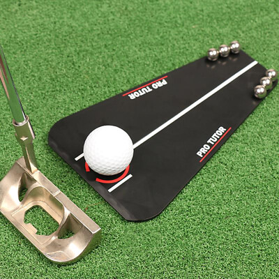 Golf Putting Aid Mirror Swing Trainer mit Tragetasche Putting Tutor Tool