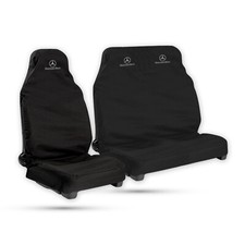 For Mercedes Benz Sprinter Van Seat Cover 2+1 Waterproof Black with Logos