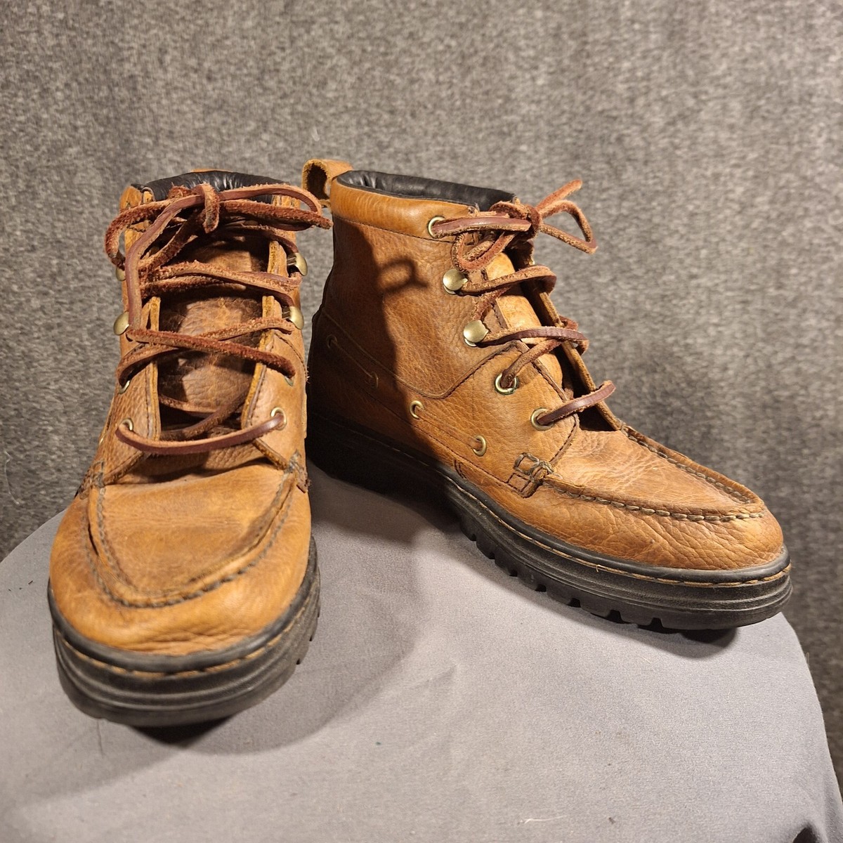 Justin Chukka Leather Hiking Boots L0991 Womens Size 6.5M Brown | eBay