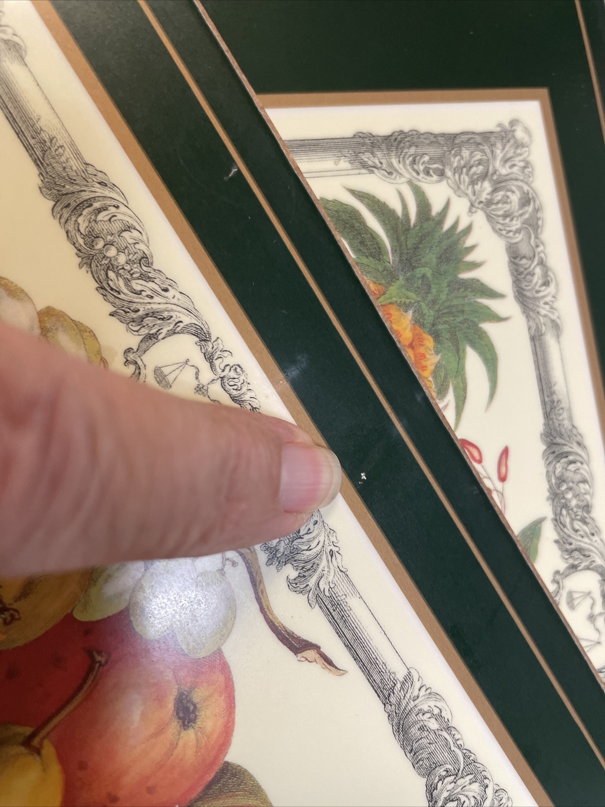 Pimpernel Placemats Set of 6 Fruit Bowls Apples Pears Cork Back Vintage