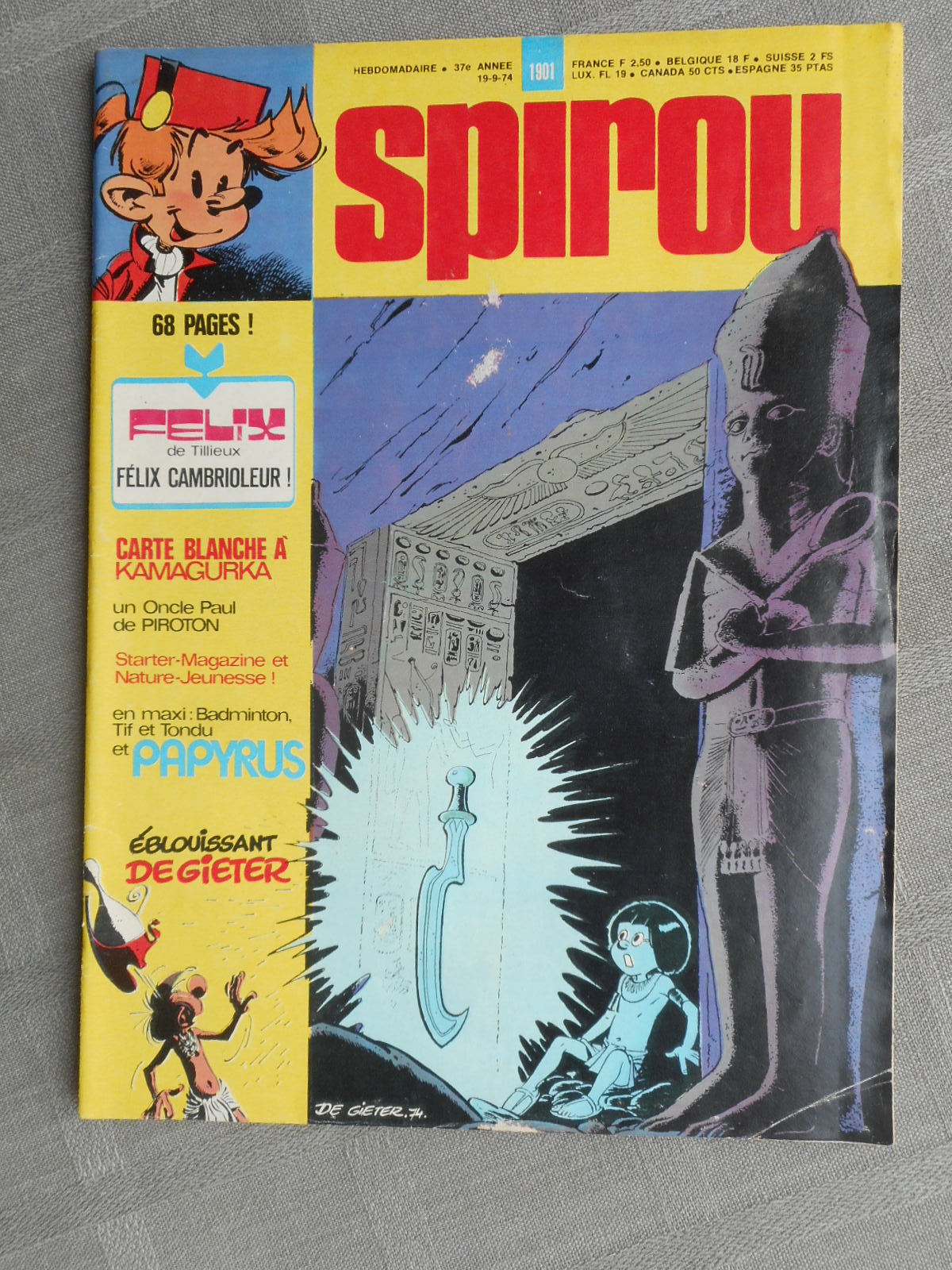 Spirou Weekly No. 1901 Good Condition With Classic Supplement Dupuis
