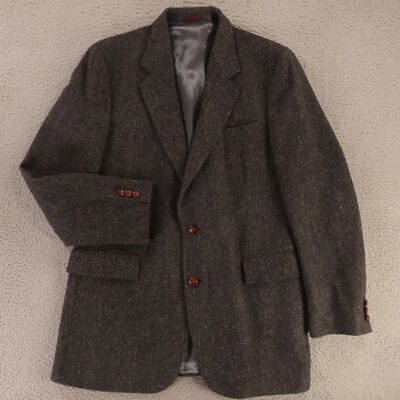 VTG Tweed Jacket M Gray 100% Wool Donegal Tweed Flecked VTG Tweed Jacket M Gray 100% Wool Donegal Tweed Flecked