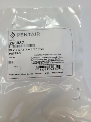 PENTAIR 263037 Diverter Valve Three Port with 1-1/2