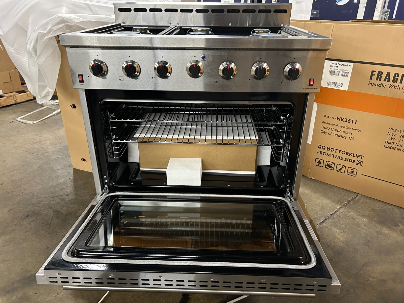 NXR Model NK3611 Gas Range, 36" wide, 5.5sqft Oven, Minor Cosmetic Imperfection eBay