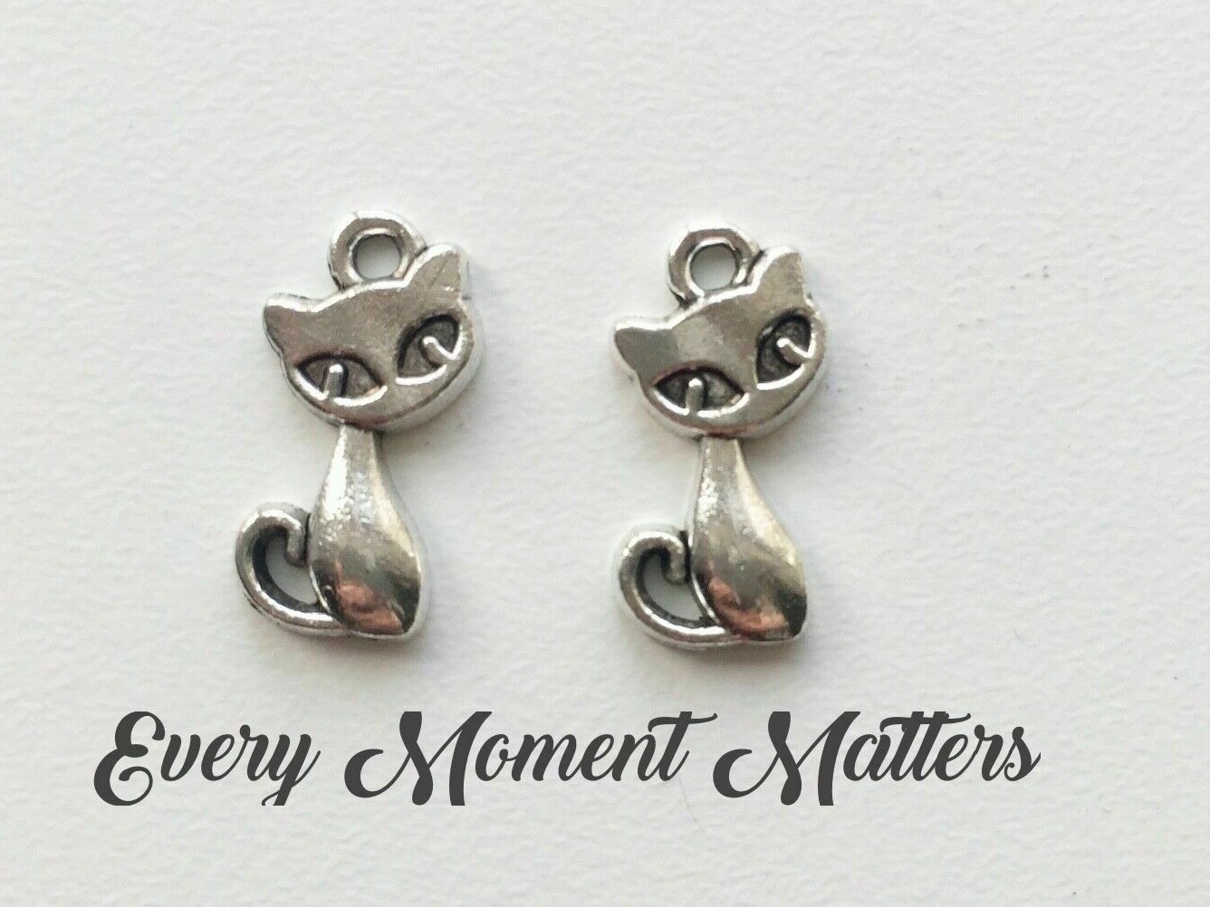20 x Tibetan Silver CAT CHARM CAT LOVER 17x8mm Charms Pendant