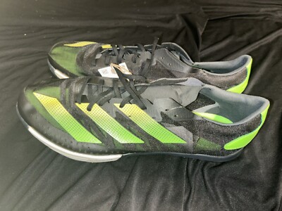 Adidas ADIZERO AMBITION Track Spikes GY8401 Black Solar Green Men s Size 11.5