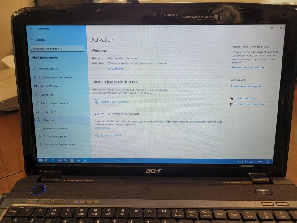 PC Portable ACER Aspire 5738Z-434G50Mn Intel Pentium 2.10GHz HDD 250Go Ram 2Go - Photo 2/4