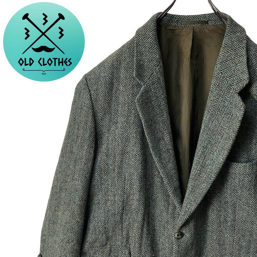80s-90'S DESCH Kettner Harris Tweed Wool Tailored Jacket Men's L size /eaa511084