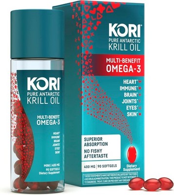 Aceite de kril antártico, 90 cápsulas blandas, omega-3 de múltiples beneficios