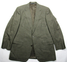 USA Made Brooks Brothers 100 Wool Blazer Windowpane Sz 44L Plaid Sport Coat Vtg