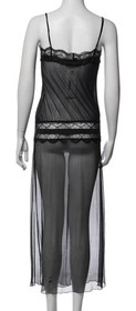 La Perla Black Label Silk Black Lace Long Nightly Sexy Lingerie Dress Sleep 1 XS