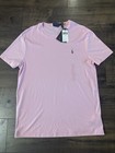 Polo Ralph Lauren Men T-Shirt Pink Slim Fit Pony Crew Neck Tee Navy Pony L NWT