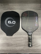 Six Zero Double Black Diamond 16mm Pickleball Paddle Limited Rainbow w/ Cover