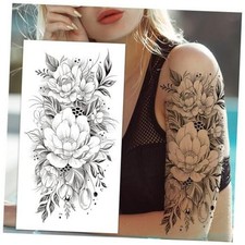 Temporary Tattoos for Women, Fake Flower Tattoos Stickers for Adults, Semi