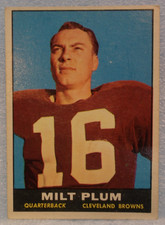 1961 Topps Milt Plum Football Trading Card (#68)