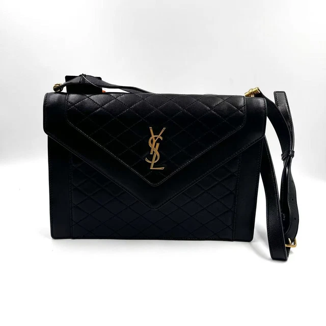 10.23 24 Saint Laurent Gaby Quilted Leather Black Shoulder Bag