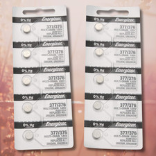 377 376 WATCH BATTERY SR626SW SR626W Silver Oxide Battery 10-Pack NEW