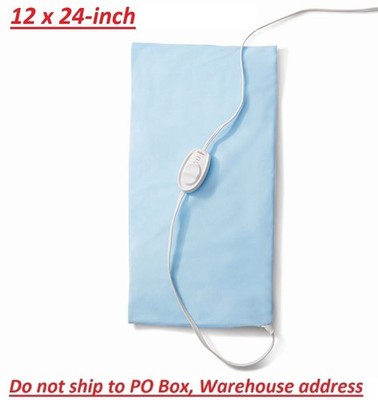 Sunbeam Heating Pad King Size 12 x 24-inch, Color Blue