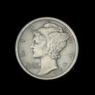 1916 P Mercury Dime - Full Bands