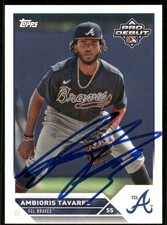 2023 Topps Pro Debut AMBIORIS TAVAREZ Signed Card autograph auto BRAVES