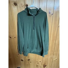 Men's Olive Green Quarter-Zip Sweater