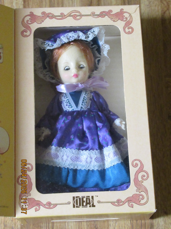 Victorian Ladies Doll IDEAL 1984 Purple Dress 12 Inch Collectors Doll new in box