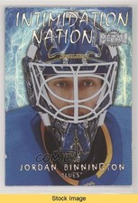 2020-21 Skybox Metal Universe Intimidation Nation Jordan Binnington READ 0k6r