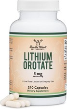 Lithium Orotate 5mg of Elemental Lithium for Cognition and Brain Health, 210 Cap