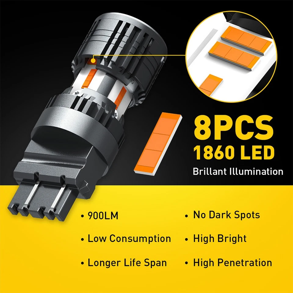 3157 4157 Luz intermitente trasera delantera ámbar bombillas LED para Ford Crown Victoria Foto 3 de 4