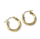 14K Gold Hollow Hoop Earrings