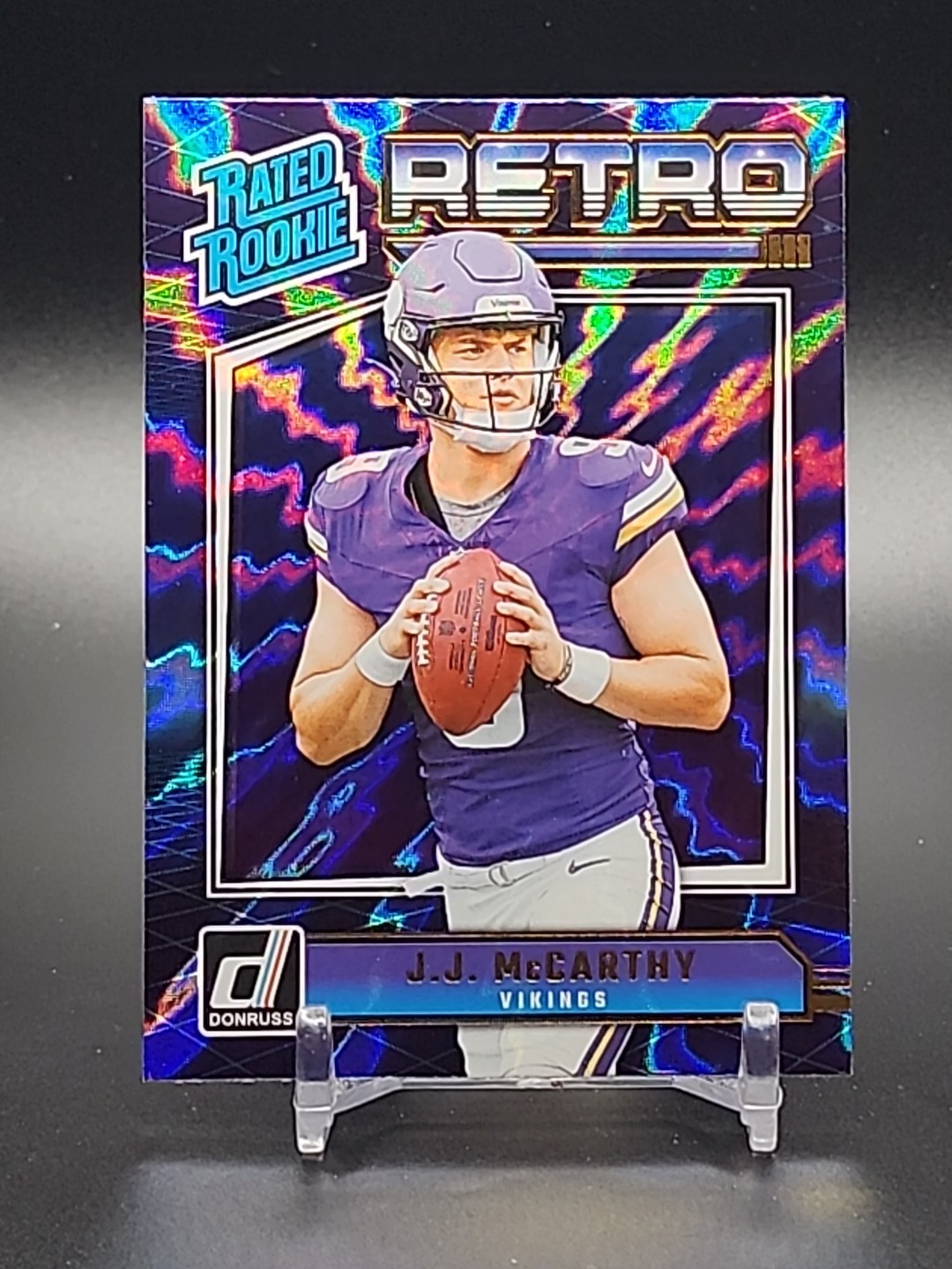 2024 Donruss J.J McCarthy RC Rated Rookie Retro #2 Vikings