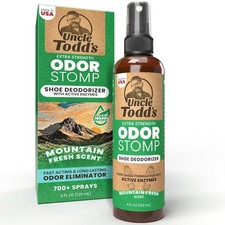 Uncle Todd's Shoe Deodorizer Spray - Proven  4 Fl Oz Pack of 1 , Green