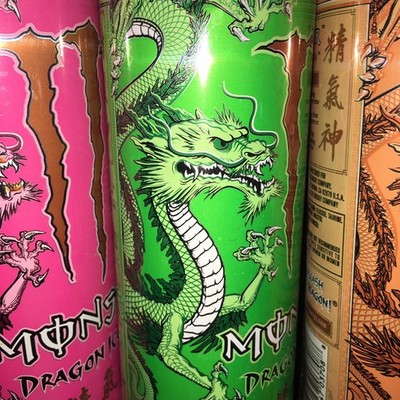 Monster Energy Dragon Tea Cans 16oz size Rare Empty Collectible
