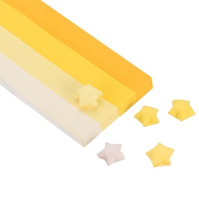 9.4x1/2'' Origami Star Paper, 1080Pcs Star Paper Strip, Gradient Yellow
