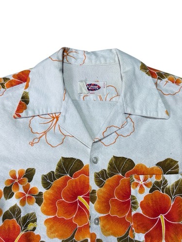 Pomare Hawaii Hawaiian Shirt Short Sleeve Bright Tropical Floral Print Men's Med - Picture 3 of 6