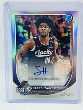 2025-26 Bowman Chrome Scoot Henderson Auto Refractor #447/499