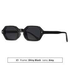 Minimal Polygonal Frame Sunglasses High Quality UV400 Fashion Eyewear