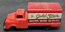 Japanese Tin Toy Gold Star Nation Wide Service Litho Friction Car
